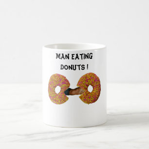 Man Eating Doughnuts ! Coffee Mug