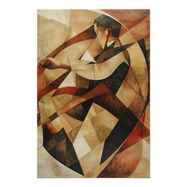 Man Enveloped in Abstraction Poster (Front)