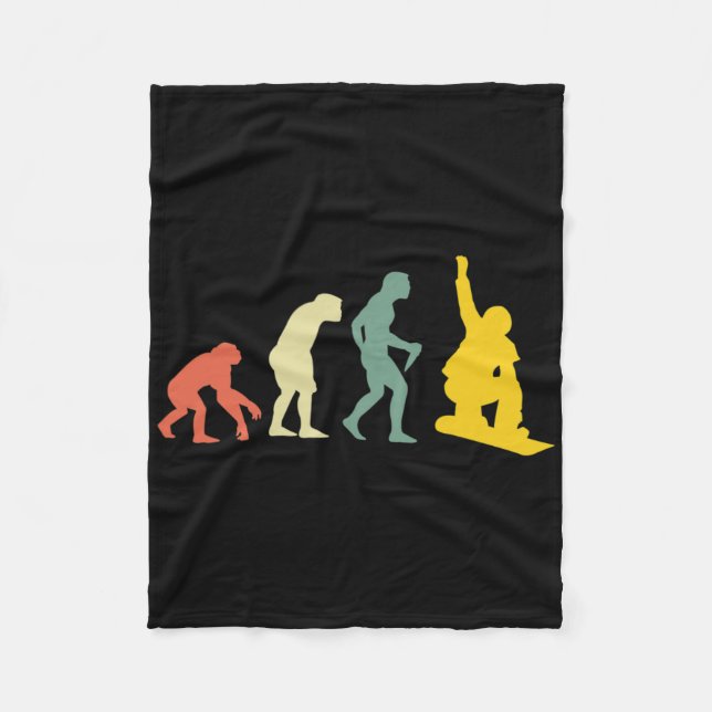 Man Evolution Snowboarder  Fleece Blanket (Front)