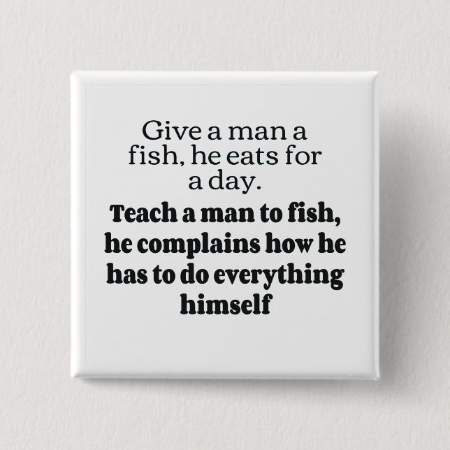 Man fish complains bf 15 cm square badge (Front)