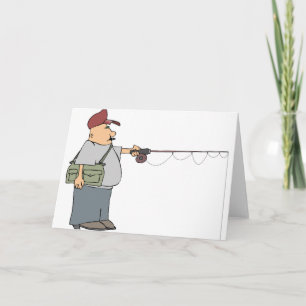 Man Fishing Greeting Cards