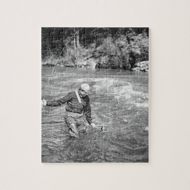 Man Fishing Jigsaw Puzzle (Vertical)