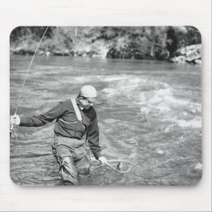 Man Fishing Mouse Mat