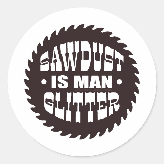 Man Glitter Classic Round Sticker (Front)