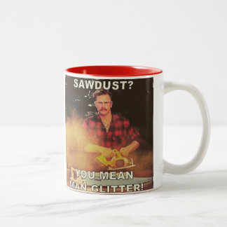 Man Glitter Two-Tone Coffee Mug