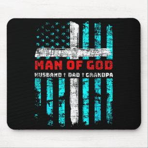Man God Husband Dad Grandpa Graphic Art Mouse Mat