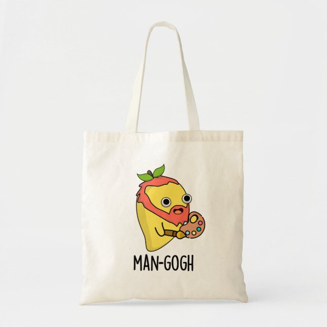 Man-gogh Funny Artist Mango Pun Tote Bag (Front)