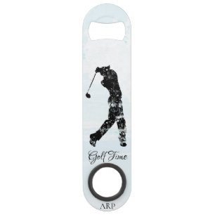 *~* Man Golfing Golf Course Tree Pond Golfer