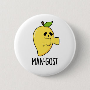 Man-gost Funny Halloween Mango Ghost Pun  6 Cm Round Badge