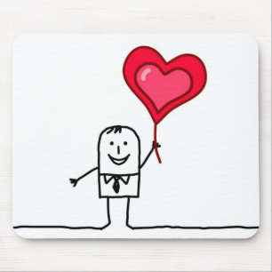 Man & Heart Mouse Mat