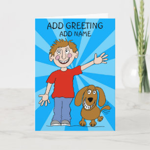 Man & His Best Friend Birthday  Card