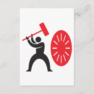 Man Hitting A Gong Invitations