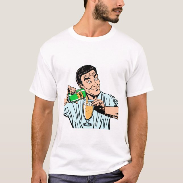 man holding beer can  T-Shirt (Front)