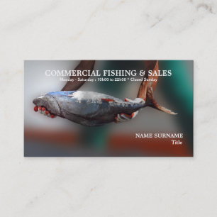 Man holding fish   Photography business Business Card