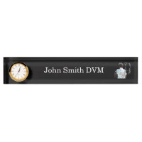 Man Holding Horse Desk Name Plate