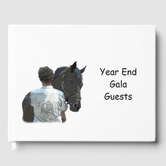 Man Holding Horse Light Guest Book