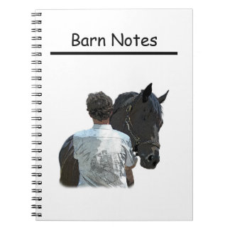 Man Holding Horse Light Spiral Notebook