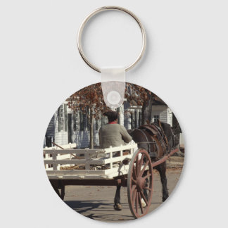 Man, Horse and Wagon Colonial Williamsburg Key Ring