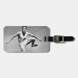 Man Hurdling Luggage Tag