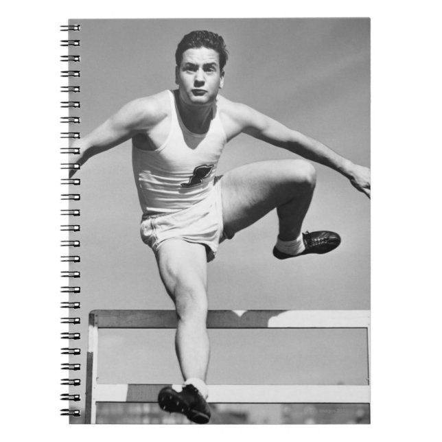 Man Hurdling Notebook (Front)