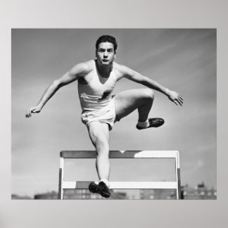 Man Hurdling Poster