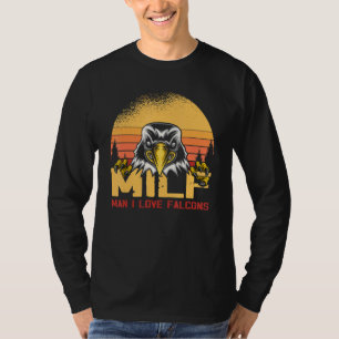Man I Love Falcons Vintage Bird Falcon Hunter T-Shirt