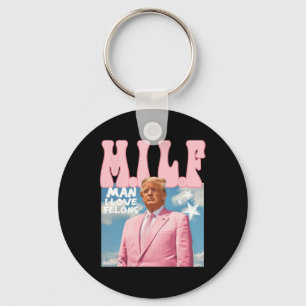 Man I Love Felons Funny Trump Pink 2024 For Presid Key Ring