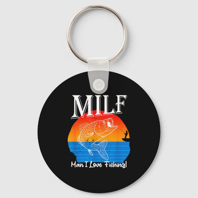 Man I Love Fishing Funny  Key Ring (Front)