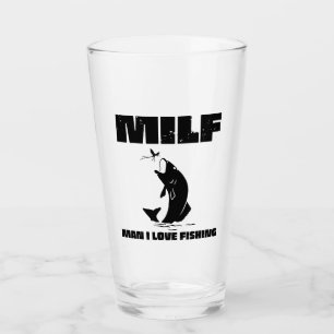 Man I Love Fishing Glass Cup