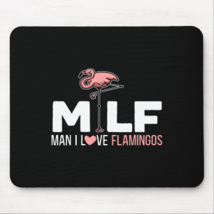 Man I Love Flamingos Bird Lover Summer Flamingo Mouse Mat