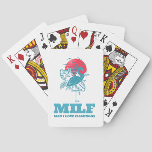 Man I Love Flamingos Playing Cards