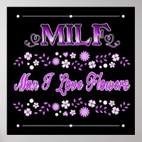 Man I Love Flowers Pink Text