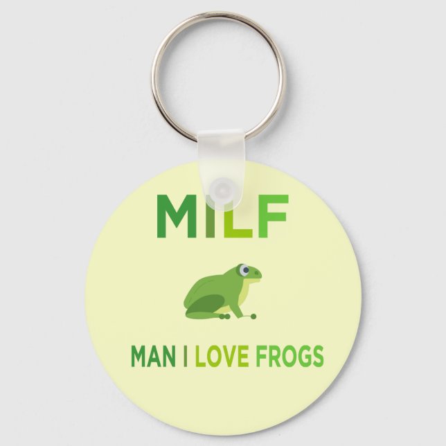 man i love frogs key ring (Front)