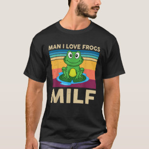 Man I Love Frogs Kids Toddler Brother Cute Frog Re T-Shirt