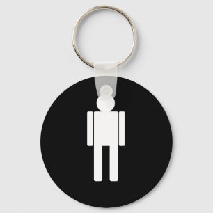 Man-illustration271 MAN CARTOON BATHROOM DOOR SIGN Key Ring