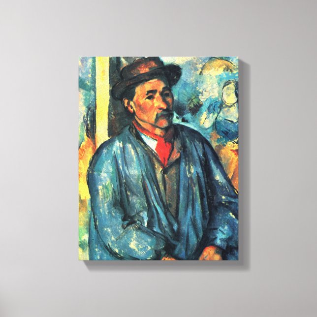 Man in a Blue Smock - Paul Cezanne - c1896 Canvas Print (Front)