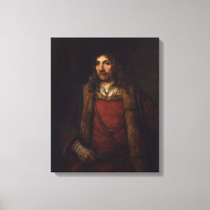 Man in a Fur-lined Coat - Rembrandt - c1655 Canvas Print