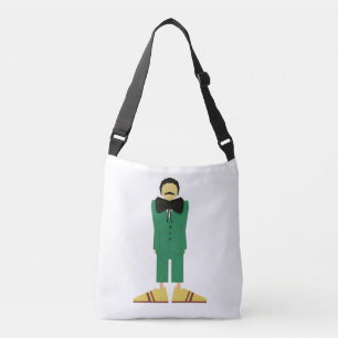  Man in Green Suit Art Retro Abstract Crossbody Bag