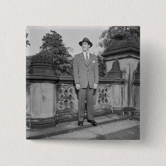 Man in Hat 15 Cm Square Badge