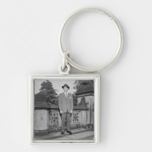 Man in Hat Key Ring