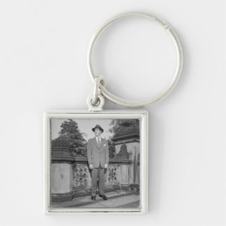 Man in Hat Key Ring