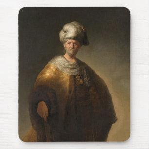 Man in Oriental Costume, by Rembrandt van Rijn Mouse Mat