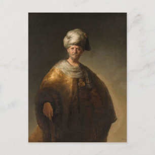 Man in Oriental Costume, by Rembrandt van Rijn Postcard