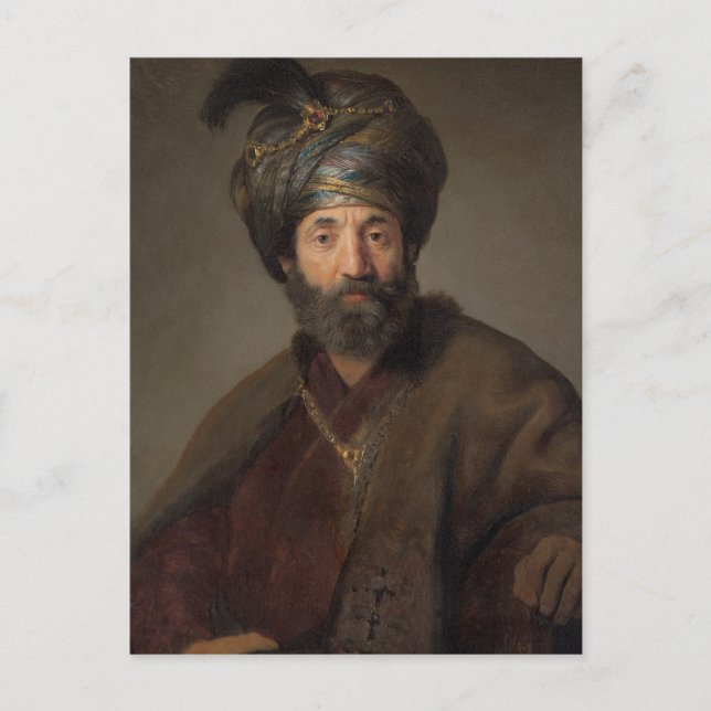 Man in Oriental Costume, c.1635 (oil on canvas) Postcard (Front)