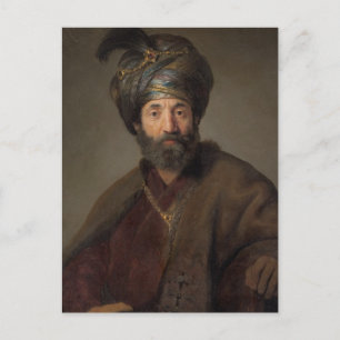 Man in Oriental Costume, c.1635 (oil on canvas) Postcard