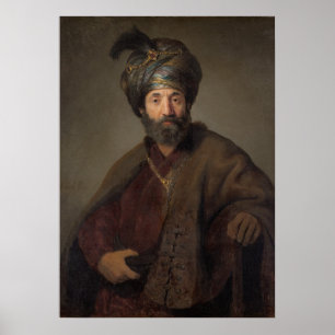 Man in Oriental Costume, c.1635 (oil on canvas) Poster
