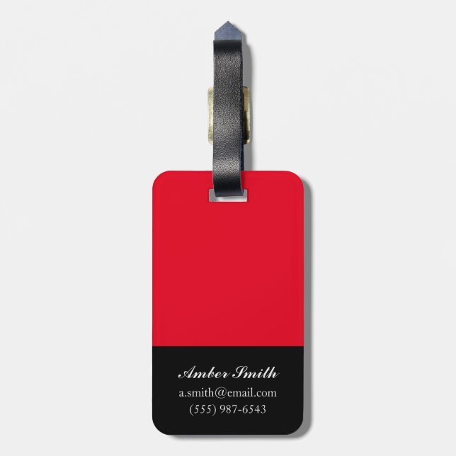Man in Red Coat Luggage Tag (Back Vertical)