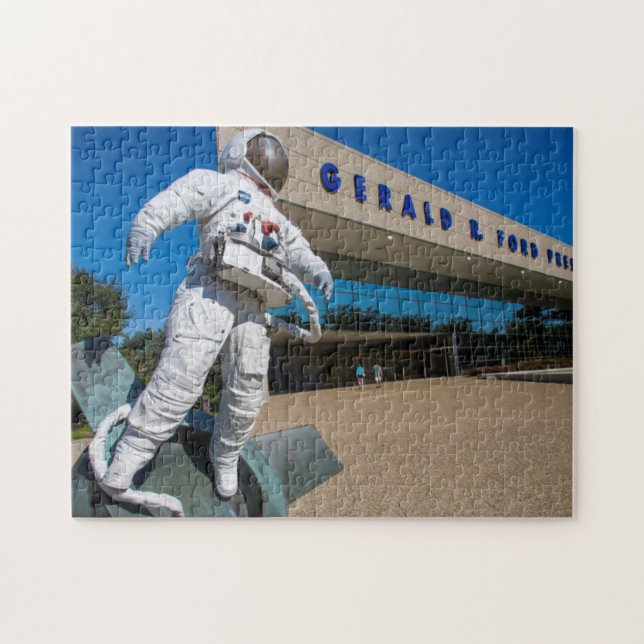 Man In Space Sculpture Jigsaw Puzzle (Horizontal)