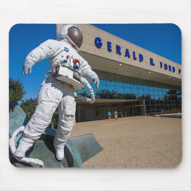 Man In Space Sculpture Mouse Mat (Front)