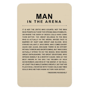 Man In The Arena - Daring Greatly Magnet